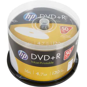 HP DVD+R 4.7GB/120Min/16x Cakebox (50 Disc), Optischer Datenträger günstig