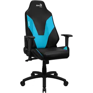 AeroCool Admiral Universal-Gamingstuhl Gepolsterter Sitz, Gaming Stuhl, Schwarz, Blau