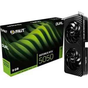 Palit GeForce RTX 5050 Dual Grafikkarte mit 8 GB GDDR6, HDMI und 3x Di...