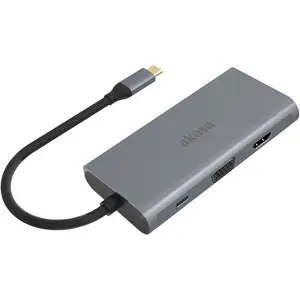 Akasa USB Type-C 9-In-1 Dock (USB-C, 9 Ports), Dockingstation + USB Hub, Schwarz günstig