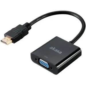 Akasa HDMI (Typ A) VGA (HDMI, VGA, 20 cm), Data + Video Adapter, Schwarz günstig