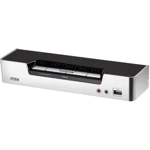 Aten Cs1794, KVM Switch, Silber, Schwarz