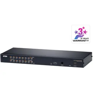 Aten KH1516AI: 16 Port Cat-IP KVM-Switch, KVM Switch, Schwarz