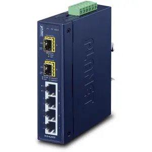 PLANET 4 Port 10/100/1000MbpsBase-T + 2 SFP Industrial Ehternet Switch...
