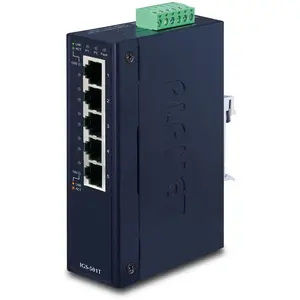 PLANET IP30 Slim type 5-Port Industrial Gigabit Ethernet Switch (-40 b...