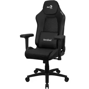 AeroCool CROWNBK Videospiel-Stuhl Universal-Gamingstuhl Gepolsterter Sitz, Gaming Stuhl, Schwarz