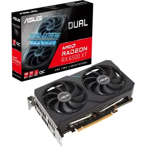 ASUS Dual RX 6500 XT (4 GB, GDDR6), Grafikkarte, Schwarz