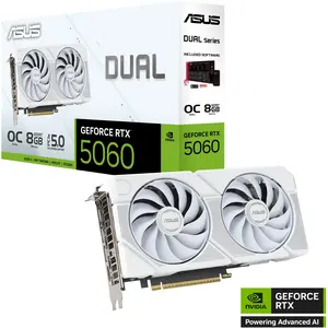 Asus Dual-Rtx5060-O8G-White 8Gb Gddr7 Hdmi Dp