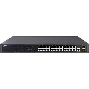 PLANET GS-4210-24T2S, Managed, L2, Gigabit Ethernet (10/100/1000), Rac...