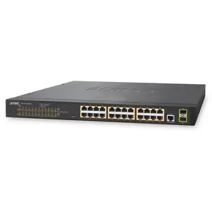PLANET GS-4210-24P2S, Managed, L2/L4, Gigabit Ethernet (10/100/1000), ...