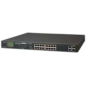 PLANET 16-Port 10/100TX 802.3at combo PoE Switch 2-Port Gigabit TP/SFP...