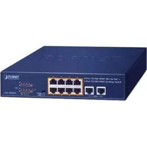 PLANET GSD-1008HP, Unmanaged, Gigabit Ethernet (10/100/1000), Volldupl...
