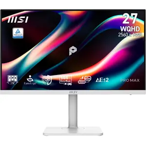 MSI PRO MAX 271QPHW E14, 68,6 cm (27"), 2560 x 1440 Pixel, Wide Quad HD, LCD, 4 ms, Weiß