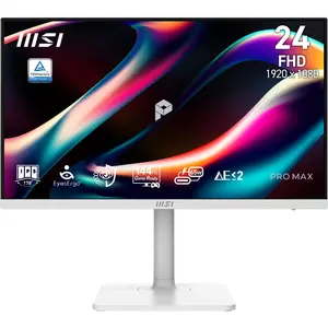 MSI PRO MAX 241PHW E14, 60,5 cm (23.8"), 1920 x 1080 Pixel, Full HD, LCD, 4 ms, Weiß