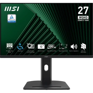 MSI Pro MP275QPG, 68,6 cm (27"), 2560 x 1440 Pixel, Wide Quad HD, LCD, 4 ms, Schwarz
