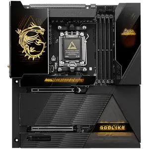 MSI MEG X870E GODLIKE, AMD, Sockel AM5, AMD Ryzen 7000 Series, AMD Ryzen 8000 Series, AMD Ryzen 9000 Series, Sockel AM5, DDR5-SDRAM, 256 GB