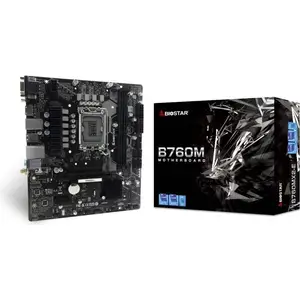 Biostar B760MX2-E D4, Intel, LGA 1700, Intel® Core  i3, Intel® Core  i5, Intel® Core  i7, Intel® Core  i9, DDR4-SDRAM, 64 GB, DIMM