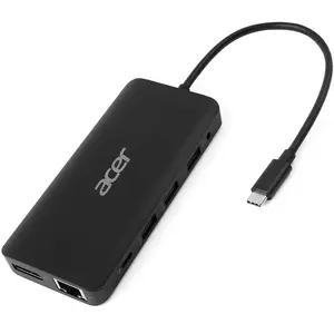 Acer USB-C 12-in-1 Dongle Mini (USB-C, 12 Ports), Dockingstation + USB Hub, Schwarz