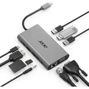 Acer HP.DSCAB.002, USB 3.2 Gen 1 (3.1 Gen 1) Type-C, Silber, MicroSD (...