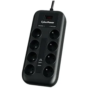 Cyberpower Professional 8 Schuko 2 Usb Surge Protector Mehrfachsteckdose günstig