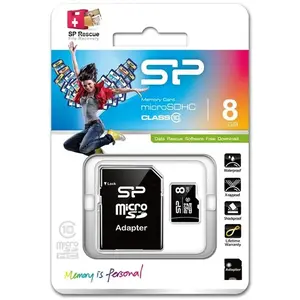 Silicon Power Microsdhc 8gb Class 10 Speicherkarte Mit Adapter