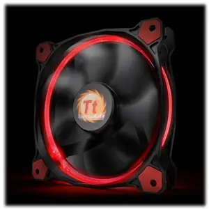 Thermaltake Gehäuselüfter 120mm Rote LED (120 mm, 1x), PC Lüfter, Schw...