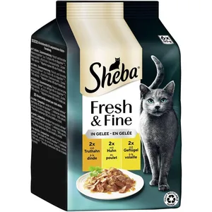 Sheba Katzenfuttersorte: Frische & Feine Truthahn & Huhn in Gelee - 6 ...