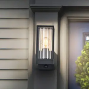 OSRAM Wandlampe ENDURA CLASSIC FRAME, Sensor dunkelgrau IP54
