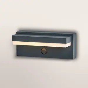 OSRAM Wandleuchte ENDURA STYLE ROBUST, grau, Sensor IP54 USB