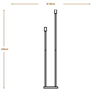 OSRAM Stehlampe DECOR STICK, dunkelgrau, Höhe 146 cm 2 x E27 günstig