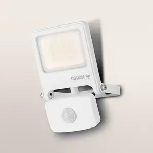 OSRAM Außenstrahler ENDURA FLOOD, weiß, Sensor 20 W 830 IP44