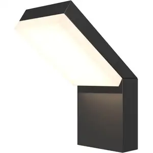 Maytoni Paso LED Wandleuchte, Wandlampe 12W Schwarz IP54 Warmweiss