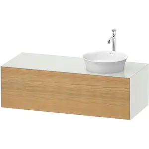 Duravit, Waschbeckenunterschrank, White Tulip, Waschtischunterbau wandhängend, Breite 1300 x Tiefe 550mm, mit 1x Auszug, mit (130 x 55 x 40.80 cm) günstig