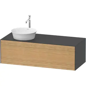 Duravit, Waschbeckenunterschrank, White Tulip, Waschtischunterbau wandhängend, Breite 1300 x Tiefe 550mm, mit 1x Auszug, mit (130 x 55 x 40.80 cm) günstig