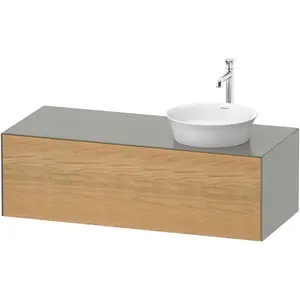 Duravit, Waschbeckenunterschrank, White Tulip, Waschtischunterbau wandhängend, Breite 1300 x Tiefe 550mm, mit 1x Auszug, mit (61.50 x 55 x 136 cm) günstig