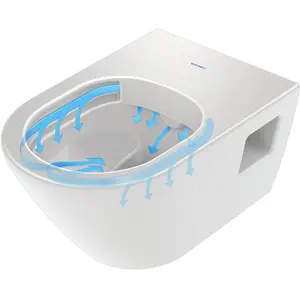 Duravit, Toilette + Bidet, Wand-WC-Set D-NEO Tiefspüler rimless mit WC-Sitz weiss günstig