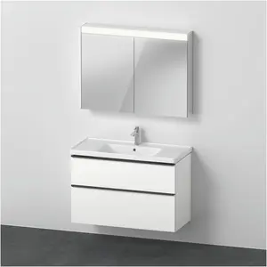 Duravit, Badmöbelset, D-Neo Möbel-Set, Möbelwaschtisch mit Waschtischunterschrank wandhängend und LED Spiegelschrank, 1 günstig