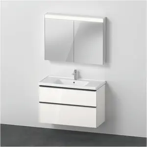 Duravit, Badmöbelset, D-Neo Möbel-Set, Möbelwaschtisch mit Waschtischunterschrank wandhängend und LED Spiegelschrank, 1 günstig