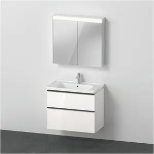 Duravit, Badmöbelset, D-Neo Möbel-Set, Möbelwaschtisch mit Waschtischunterschrank wandhängend und LED Spiegelschrank, 8 günstig