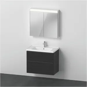 Duravit, Badmöbelset, D-Neo Möbel-Set, Möbelwaschtisch mit Waschtischunterschrank wandhängend und LED Spiegelschrank, 8 günstig
