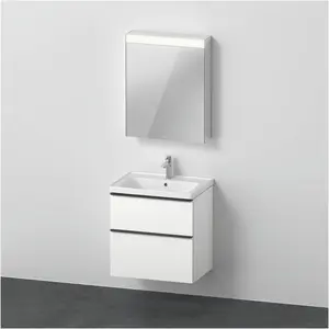 Duravit, Badmöbelset, D-Neo Möbel-Set, Möbelwaschtisch mit Waschtischunterschrank wandhängend und LED Spiegelschrank (A günstig