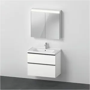Duravit, Badmöbelset, D-Neo Möbel-Set, Möbelwaschtisch mit Waschtischunterschrank wandhängend und LED Spiegelschrank, 8 günstig