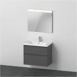 Duravit, Badmöbelset, D-Neo Möbel-Set, Möbelwaschtisch mit Waschtischunterschrank wandhängend und LED Spiegel, 800x2000 günstig
