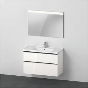 Duravit, Badmöbelset, D-Neo Möbel-Set, Möbelwaschtisch mit Waschtischunterschrank wandhängend und LED Spiegel, 1000x200 günstig