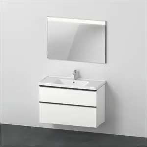 Duravit, Badmöbelset, D-Neo Möbel-Set, Möbelwaschtisch mit Waschtischunterschrank wandhängend und LED Spiegel, 1000x200 günstig