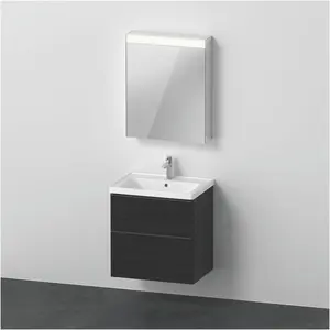 Duravit, Badmöbelset, D-Neo Möbel-Set, Möbelwaschtisch mit Waschtischunterschrank wandhängend und LED Spiegelschrank (A günstig