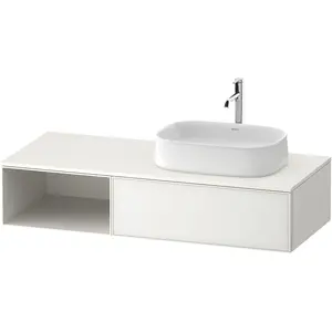 Duravit, Waschbeckenunterschrank, Zencha Konsolenwaschtischunterbau, 1300x550mm, 1 Auszug, 1 offenes Fach links, Ausschnitt re (130 x 55 x 135 cm) günstig