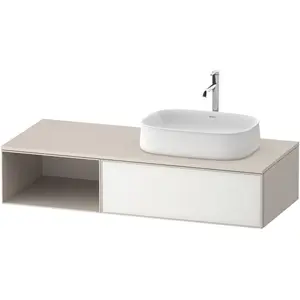 Duravit, Waschbeckenunterschrank, Zencha Konsolenwaschtischunterbau, 1300x550mm, 1 Auszug, 1 offenes Fach links, Ausschnitt re (130 x 55 x 135 cm) günstig