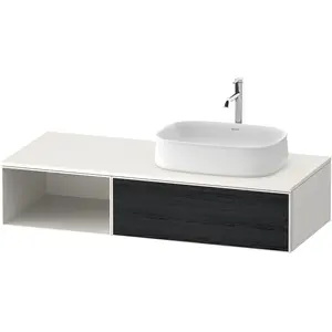 Duravit, Waschbeckenunterschrank, Zencha Konsolenwaschtischunterbau, 1300x550mm, 1 Auszug, 1 offenes Fach links, Ausschnitt re (65 x 41 x 135 cm) günstig