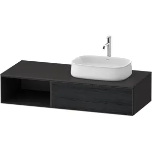 Duravit, Waschbeckenunterschrank, Zencha Konsolenwaschtischunterbau, 1300x550mm, 1 Auszug, 1 offenes Fach links, Ausschnitt re (65 x 41 x 135 cm) günstig